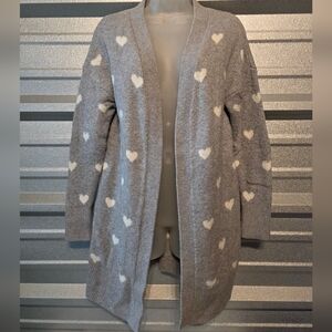 Sincerely Jules Gray and White Knit Cardigan